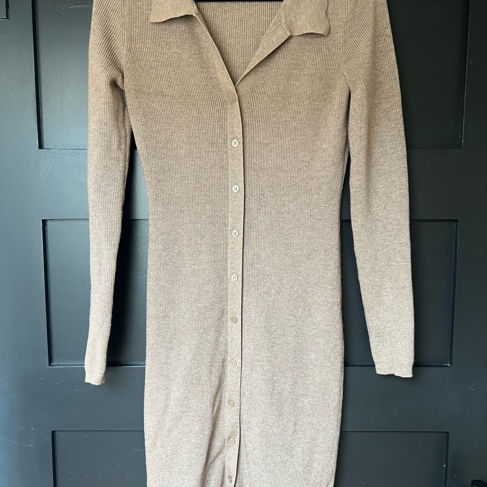 Quince Button-up Sweater Dress - Picture 2 of 5